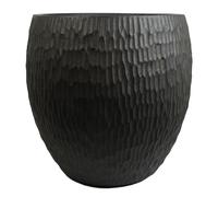 43cm Inoke Embossed Large Grey Composite Planter Plant Pot