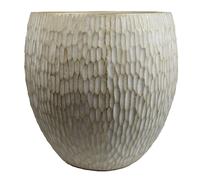 43cm Inoke Embossed Large Stone Colour Composite Planter Plant Pot