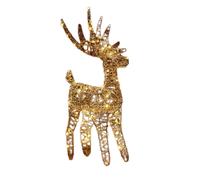 43cm Light up Gold Weave Reindeer with Warm White LEDs Samuel Alexander Gold One Size