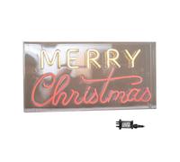 43cm Light up Merry Christmas Neon Flex Sign in Warm White and Red Samuel Alexander Multi One Size
