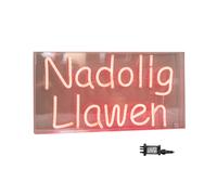 43cm Light up Red Neon Flex Nadolig Llawen Christmas Sign Samuel Alexander Red One Size
