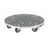 43Cm Metal Plant Caddy Heavy Duty Iron Potted Plant Stand with Wheels Round Flower Pot Rack on Rollers Dolly on Wheels Indoor Outdoor Planter Trolley Casters Rolling Coaster