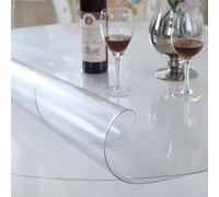 43cm Round Vinyl Tablecloths Frosted Table Cloth Roll, Modern, Durable and Odorless, Clear Pvc Table Protector, Non-disposable Table Mats, Frosted Matte 2mm