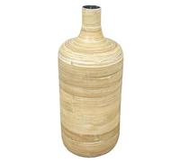 43cm Tall Extra Large Wooden Spun Bamboo Floor Standing/Table Top Vase for Artificial Flowers Pampas Grass Home Decor