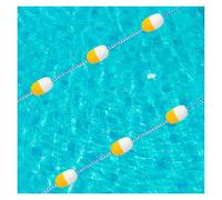 43ft Pool Safety Rope with Stainless Steel Hooks - Durable Nylon Float Line for Swimming Pools, Lane Division Marker for Swim Training, Ideal for Shallow & Deep Ends Safety