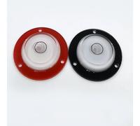 - 43mm Acrylic for Vial Leveler Fluid or 2-Pack Red Round Horizontal Construction Level for Level Kits Shell Having White Black Liquid Bubble Carpentry DIY Levelling Tools(Black)