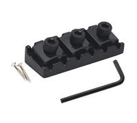 43mm Guitar Locking Nut with Mounting Screw and Wrench Hard Electric Guitar String Locking Nut for Electric Guitar Accessory Spare Parts, Black (Black)