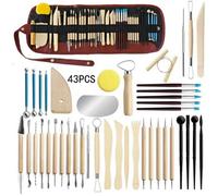 43Pcs Clay Sculpting & Pottery Tool Kit