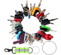43Pcs Plant Ignition Starter Key Set fit CAT JCB Kubota Toyota JD Construction Plant Dumper Machine Key Set for Agricultural Vehicles, Excavators, Trucks, Graders, Dozers, Backhoes