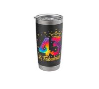 43rd Birthday 43 & Fabulous Crown Tie Dye Stainless Steel Insulated Tumbler