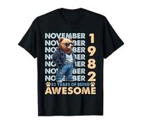 43rd Birthday Bear Legends November 1982 43 Years Old Mens T-Shirt