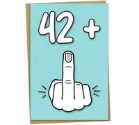 43rd Birthday Card, 42 + 1, Funny Birthday Card for 43 Year Old Women or Men, 5x7