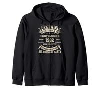 43rd birthday Gifts for Men 43 Years Old Bday November 1982 Zip Hoodie
