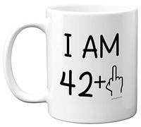 43rd Birthday Gifts for Women Men, Rude Novelty Mug Middle Finger, Gag Joke Gifts, Perfect Funny Mugs for Forty-Three Forty-Third Birthday Present, 11oz Ceramic Coffee Mugs