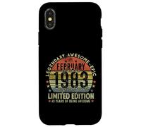 43rd Birthday Legends February 1996 Vintage 43 Years Old Case for iPhone X/XS