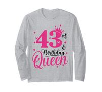 43rd Birthday Queen, 43rd Birthday Girl Long Sleeve T-Shirt