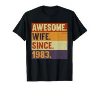 43rd Wedding Anniversary For Her - Awesome Wife Since 1983 T-Shirt