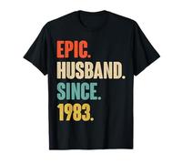 43rd Wedding Anniversary for Him - Epic Husband Since 1983 T-Shirt