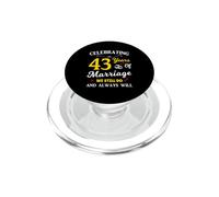 43rd Year Wedding Anniversary PopSockets PopGrip for MagSafe