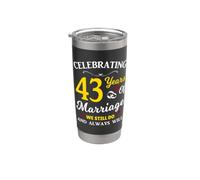 43rd Year Wedding Anniversary Stainless Steel Insulated Tumbler