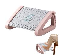 43X20X32cm Foot Rest for Under Desk PP Tilted Foots Stool with Massage Texture and Rolleror 6 Different Height Desk Height Footrest Under Desks Foots Pedal Stress Relief, Helps Straighten Posture