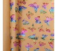 43x300cm Happy Birthday Valentine's Day Gift Wrapping Paper Retro Yellow Kraft Paper Colorful Wrapping Paper