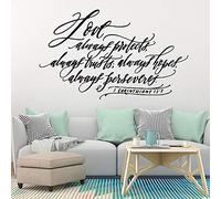 43x71cmEuropean-Style Love Always Protected Trusted Hoped Quote Phrase Removable Decal,PVC Material Cinyl Wallpaper,Art Wall Stickers