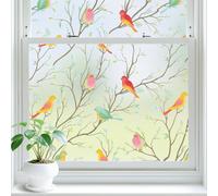 44.5 X 200 Cm, Window Film Without Adhesive - Privacy, Opaque Decorative Stained Glass Self-Adhesive, Uv-Resistant, For Windows