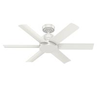 44" Ceiling fan with Wall control 3 Speeds Hunter Kennicott White Fan No Lights