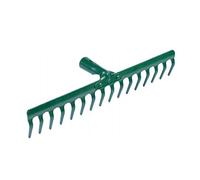 44 cm 16 Tooth Teeth Replacement Rake Head Garden Lawn Leaf Leaves Metal