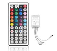 44-Key IR LED Lights Remote Controller DC12V Wireless Smart RGB Control Box 4 Pin 2 Ports Controler Dual Outputs for SMD 2835 5050 Color Changing RGB LED Strip Lights