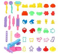 44 Pcs Playdoh Accessories Set,Play Dough Tools Set Play Doh Tools and Cutters Kids Toddlers Modeling Clay Set,Clay Dough Tool for Toddlers Boys Girls DIY Creation Play Dough Accessories