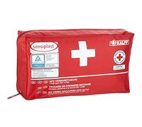 44-Piece Car First Aid Kit Red with First Aid Guide