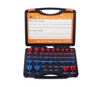 44 Piece Nut Bolt Thread Gauge Set with SAE and Metric Sizes Comprehensive Tool Kit for Tight Spaces Ideal for Mechanics and DIY Repairs