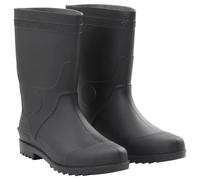 (44) vidaXL Rain Boots Waterproof Wellies Outdoor Garden Shoes Black Size 46 PVC