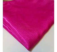 44" Wide Plain Fuchsia Pink Polyester Faux Dupion Raw Silk Satin Finish Dress Craft Patch Fabric Sold By The Meter