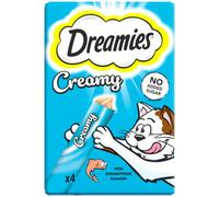 44 X 10G Dreamies Creamy Adult Cat & Kitten Treats Scrumptious Salmon (11X40G)