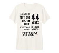 44 Years Married Funny 44th Wedding Anniversary Premium T-Shirt
