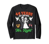 44 Years of Being Mr Right 44th Wedding Anniversary Husband Long Sleeve T-Shirt