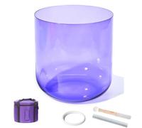 440/432Hz Blue Natural Cosmic Light Singing Bowl, Cosmic Light Alchemy Bowl For Sound Healing And Meditation, Prayer, Stress Reduction,D Note-7In 432Hz+Bag