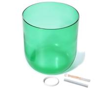 440/432Hz Green Alchemy Clear Cosmic Light Quartz Crystal Singing Bowl, For Sound Healing And Meditation, Prayer, Stress Reduction,F Note-7In 432Hz