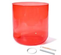 440/432Hz Red Alchemy Clear Cosmic Light Quartz Crystal Singing Bowl,Natural Cosmic Light Singing Bowl, For Meditation, Prayer,Yoga, Stress Reduction,B Note-7In 440Hz