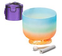 440 Hz Quartz Frosted Crystal Singing Bowl C/D/E/F/G/A/B Note,With Free Bag Mallets For Sound Healing Bath Therapy Meditation Yoga Instrument Zen,A Note,12 Inch