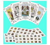 440 Pcs Mini Tarot Stickers,DIY 5 Sets Full Deck Tarot Cards Stickers for Tarots Journal & Planner with Meanings On Them,Vinyl Waterproof Sticker for Laptop Hydro Flask Water Bottle