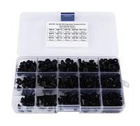 440 piezas Kit surtido de tuercas de tornillos de cabeza plana hexagonal de acero de aleación con estuche de almacenamiento de plástico para muebles de oficina en el hogar