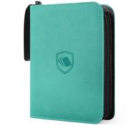 440 Pockets Trading Card Binder, PU Cover Zipper Card Collection Album, Sturdy Card Folder Holder for MTG, TCG, Game Cards, Sports Cards (Teal, 4 Pocket)