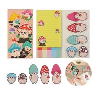 440 Sheets Mushroom Sticky Notes Set, Mushroom Shaped Paper Clips, Novelty Self Adhesive Sticky Notes & Writing Memo Pads, Office & School Supply Page Marker Gift for Teachers & Students (Mushroom)