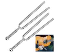 440Hz 2pcs Professional Tuning Forks Set, Large Steel A Standard Piano Tuning Kit with Carry Pouch for Guitar, Violin, Piano, Sonic Slider Complete Tools