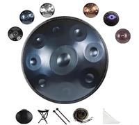 440Hz/432Hz Handpan Drum, 9/10/12 Note Hand pan in D Minor，22 Inch Steel Percussion Instrument With Travel Bag Fade-Resistant for Yoga Meditation Sound Healing(Blue,440hz 12 Notes)