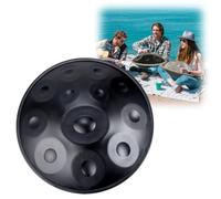 440Hz/432Hz Handpan Drum Steel Adult Handpan in D Minor 12 Notes Hand Pan for Beginners Gift Professional Percussion Instrument with Hand Drum Stand(Black,432Hz)